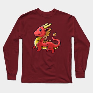 Cute Red Dragon Long Sleeve T-Shirt